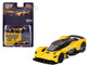 Aston Martin Valkyrie Sunburst Yellow with Carbon Top Limited Edition to 4200 pieces Worldwide 1/64 Diecast Model Car Mini GT MGT00744