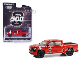 2023 Chevrolet Silverado 1500 Pickup Truck 107th Running of the Indianapolis 500 Official Truck Red Hobby Exclusive Series 1/64 Diecast Model Car Greenlight GL30457