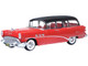 1954 Buick Century Estate Wagon Matador Red and Carlsbad Black with Red Interior 1/87 (HO) Scale Diecast Model Car Oxford Diecast 87BCE54004
