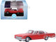 1960 Ford Fairlane Sedan 500 Monte Carlo Red with Corinthian White Top and Interior 1/87 (HO) Scale Diecast Model Car Oxford Diecast 87FF60001