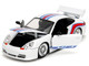 Porsche 911 GT3 996 White with Red and Blue Stripes Hyper Spec Series 1/24 Diecast Model Car Jada 35491