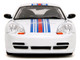 Porsche 911 GT3 996 White with Red and Blue Stripes Hyper Spec Series 1/24 Diecast Model Car Jada 35491