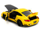 Porsche 911 Turbo 997 Yellow with Carbon Hood Hyper Spec Series 1/24 Diecast Model Car Jada 35493