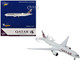 Boeing 777F Commercial Aircraft Qatar Airways A7 BFT Gray with Tail Graphics Interactive Series 1/400 Diecast Model Airplane GeminiJets GJ2145