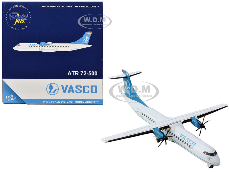 ATR 72 500 Commercial Aircraft VASCO Vietnam Air Services Company VN B221 White with Blue Tail 1/400 Diecast Model Airplane GeminiJets GJ2239