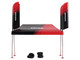 Paddock Service Tent Set with Extra Wheels Red and Black ADVAN for 1/64 Scale Models Mini GT MGTAC20