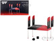 Paddock Service Tent Set with Extra Wheels Red and Black ADVAN for 1/64 Scale Models Mini GT MGTAC20