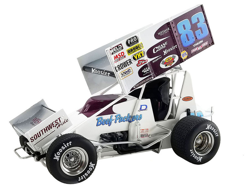 Winged Sprint Car #83 Danny Lasoski Beef Packers National Sprint Car Hall of Fame 1/18 Diecast Model Car ACME A1809533