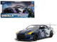 2009 Nissan GT R R35 Ben Sopra Dark Blue with Graphics Godzilla Hollywood Rides Series 1/32 Diecast Model Car Jada 35295