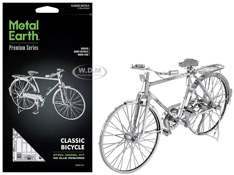 Model Kit Classic Bicycle Bon Voyage Challenging Difficulty Steel Model Metal Earth ICX020