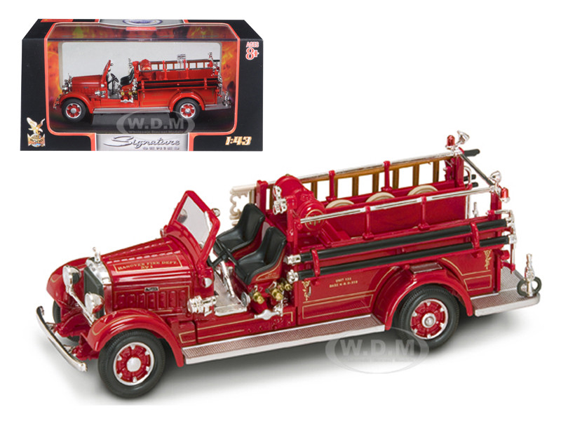  1935 Mack Type 75BX Fire Engine Red 1/43 Diecast Model Car Road Signature 43001