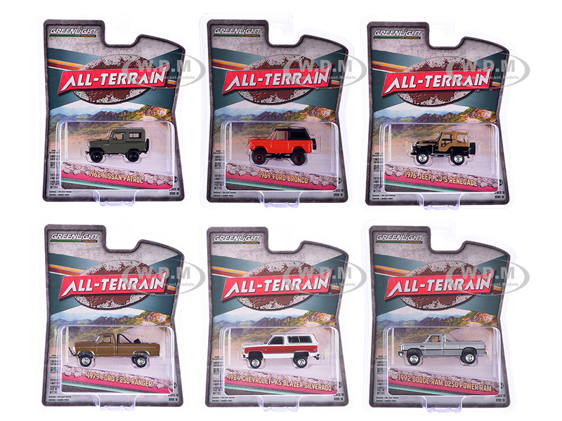 All Terrain Series 16 Set of 6 pieces 1/64 Diecast Model Cars Greenlight 35290SET