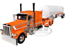 Peterbilt 389 with 63 Flat Top Sleeper and Mississippi LP Tank Trailer Roark Trucking Orange with Graphics DCP Exclusive Series 1/64 Diecast Model DCP/First Gear 60-1917