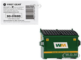 Refuse Trash Bin Waste Management Green Version D 1/34 Diecast Model First Gear 90-0169D