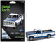 Model Kit 1982 Ford F 150 Pickup Truck Blue and White Moderate Difficulty Steel Model Metal Earth ME1004