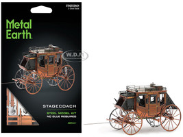 Model Kit Wild West Stagecoach Moderate Difficulty Steel Model Metal Earth MMS189