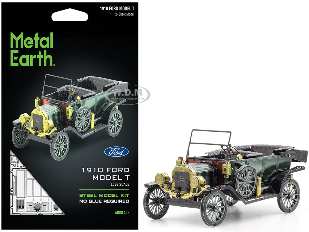 Model Kit 1910 Ford Model T Green (Moderate Difficulty) Steel