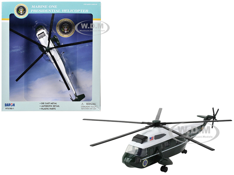 Marine One Presidential Helicopter United States of America Dark Green and White Diecast Model Daron RT5760-1