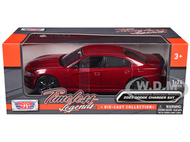 2023 Dodge Charger SXT Red Metallic Timeless Legends Series 1/24 Diecast Model Car Motormax 79387R