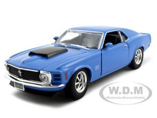 1970 Ford Mustang Boss 429 Blue 1/24 Diecast Model Car Motormax 73303