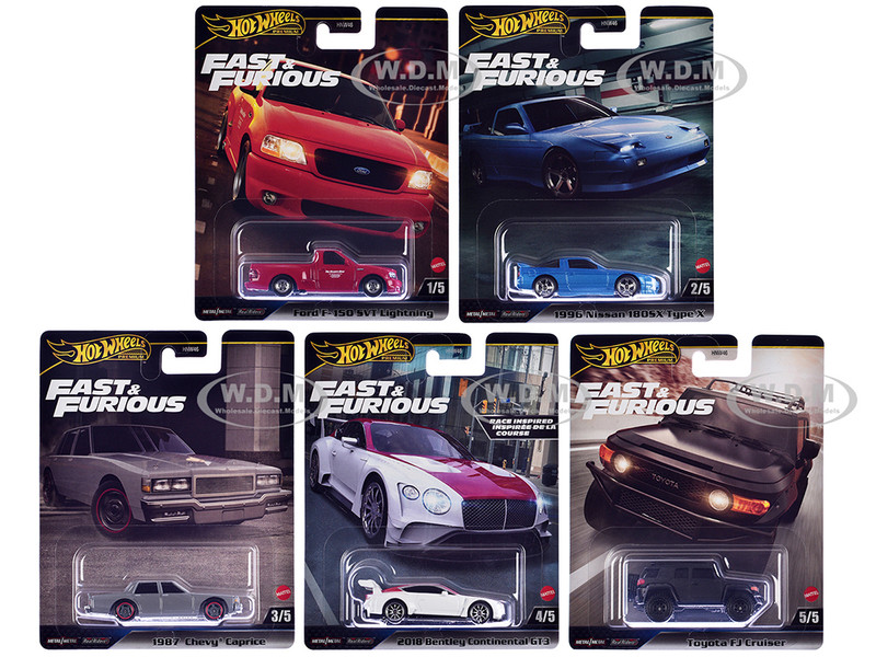 Fast & Furious 2024 5 piece Set H Diecast Model Cars Hot Wheels HNW46-956H