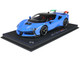 Ferrari SF90 XX Stradale France Blue with Black Top with DISPLAY CASE Limited Edition to 50 pieces Worldwide 1/18 Model Car BBR P18237ITA