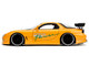 1993 Mazda RX 7 HKS Power Yellow with Carbon Hood JDM Tuners Series 1/24 Diecast Model Car Jada 35957