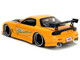 1993 Mazda RX 7 HKS Power Yellow with Carbon Hood JDM Tuners Series 1/24 Diecast Model Car Jada 35957