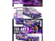 Toyota Sprinter Trueno AE86 RHD Right Hand Drive #5 N2 Project by TEC ART s Purple Metallic with Graphics 1/64 Diecast Model Car Inno Models IN64-AE86N2-TECART