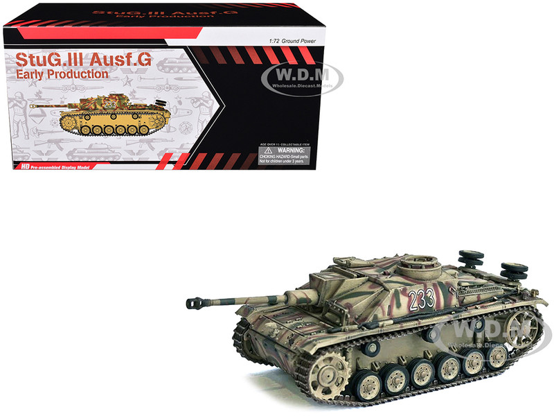 Germany StuG III Ausf G Early Production Tank #233 Pz.Abt 103 3 Pz Gren Div Rome 1943 NEO Dragon Armor Series 1/72 Plastic Model Dragon Models 63249