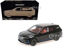 BMW iX Black Metallic 1/18 Diecast Model Car Minichamps 110023101