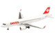 Airbus A220 100 Commercial Aircraft Swiss International Air Lines HB JBH White with Red Tail 1/200 Diecast Model Airplane Herpa HE558471-002