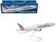Boeing 777 200 Commercial Aircraft American Airlines N775AN Gray with Striped Tail Snap Fit 1/200 Plastic Model Skymarks SKR747