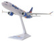 Boeing 737 8200 Commercial Aircraft Allegiant Air N811NV White and Blue with Stripes Snap Fit 1/200 Plastic Model Skymarks SKR4010