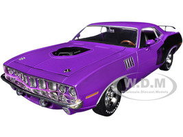 ミニカー　1/24 1971 Plymouth HEMI CUDA “VOODO LUNATI”(ブラックパールメタリック) [40300-111B] 1971 Plymouth Hemi Barracuda Black Met w/Red Interior Voodoo