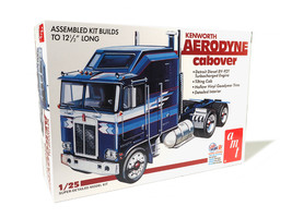 Skill 3 Model Kit Kenworth Aerodyne Cabover Truck Tractor 1/25 Scale Model AMT AMT1463