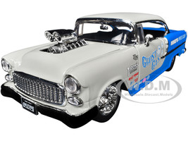1955 Chevrolet Bel Air Blue Metallic and Black with Black