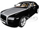 Rolls Royce Ghost Black with Silver Metallic Hood 1/18 Diecast Model Car Kyosho KS08802BKS2