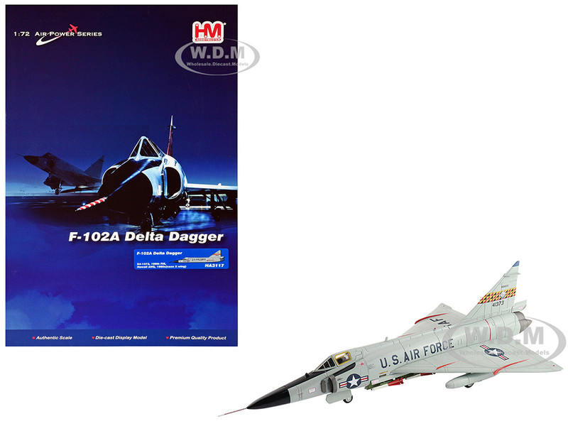 Convair F 102A Delta Dagger Interceptor Aircraft 199th Fighter Interceptor Squadron FIS Hawaii Air National Guard 1960s United States Air Force Air Power Series 1/72 Diecast Model Hobby Master HA3117