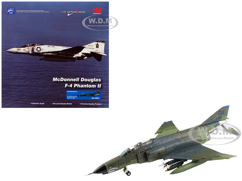 McDonnell Douglas F 4E Phantom II Fighter Bomber Aircraft 497th Squadron South Korea 1985 United States Air Force Air Power Series 1/72 Diecast Model Hobby Master HA19061