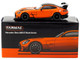 Mercedes Benz AMG GT Black Series Orange with Black Hood Stripes and Top Global64 Series 1/64 Diecast Model Tarmac Works T64G-042-OR