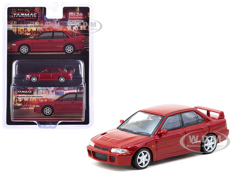 Mitsubishi Lancer GSR Evolution RHD Right Hand Drive Red Global64 Series 1/64 Diecast Model Tarmac Works T64G-048-RE