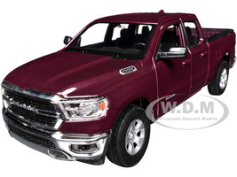 2019 RAM 1500 Pickup Truck Dark Red Metallic NEX Models Series 1/27 Diecast Model Car Welly 24104W-MRD