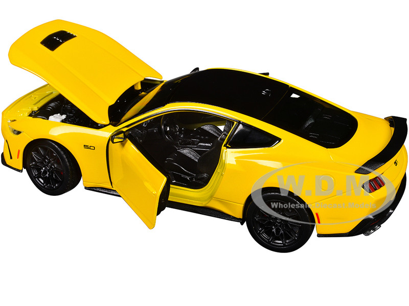 Ford Yellow Mustang 限定版 1/50 2024 FORD MUSTANG GT 5.0 YELLOW 1/25 DIECAST MODEL CAR BY WELLY