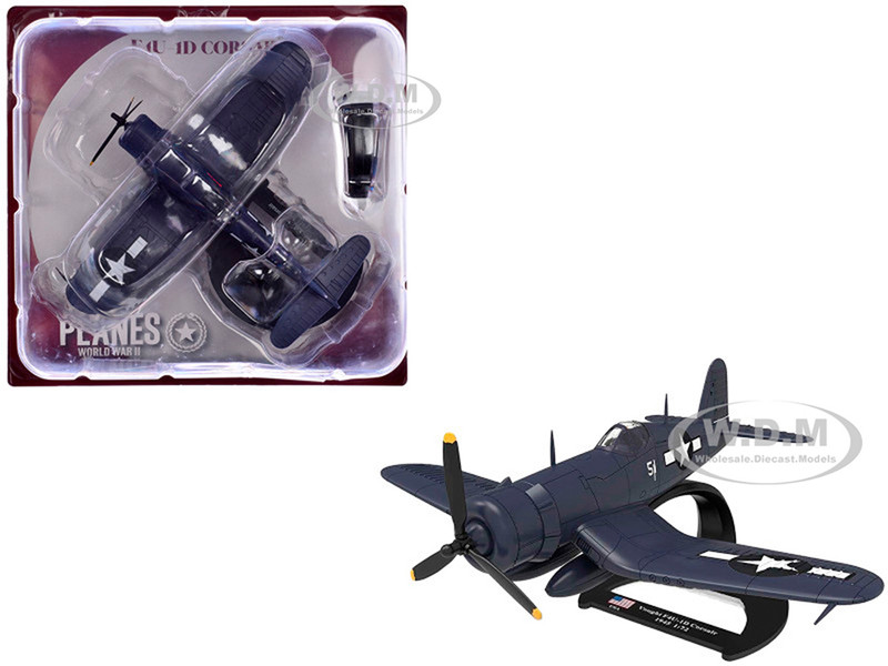 Vought F4U 1D Corsair Fighter Aircraft Robert Wade VMF 323 Death Rattlers Yontan Airfield Okinawa 1945 United States Marine Corps Planes of World War II Series 1/72 Diecast Model Airplane Luppa LCM007