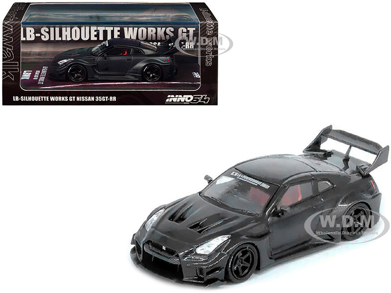 Nissan 35GT RR RHD Right Hand Drive LB Silhouette Works GT Full Dry Carbon 1/64 Diecast Model Car Inno Models IN64-LBWKR35-FC