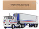 Peterbilt 352 COE 86 Sleeper and 40 Vintage Refrigerated Trailer White with Blue and Red Stripes Bicentennial Patriot 1/64 Diecast Model DCP/First Gear 69-1920