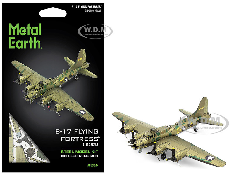 Model Kit Boeing B 17 Flying Fortress Bomber Aircraft World War II United States Army Air Forces Challenging Difficulty Steel Model Metal Earth ME1009