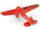 Model Kit Lockheed Vega 5B Monoplane Aircraft Little Red Bus Amelia Earhart Red Moderate Difficulty Steel Model Metal Earth ME1025