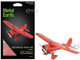 Model Kit Lockheed Vega 5B Monoplane Aircraft Little Red Bus Amelia Earhart Red Moderate Difficulty Steel Model Metal Earth ME1025